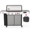 Weber Gasgrill Genesis SX-435, Edelstahl, inklusive Abdeckhaube
