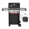 Weber Gasgrill SPIRIT E-325 GBS, Black, inklusive Abdeckhaube