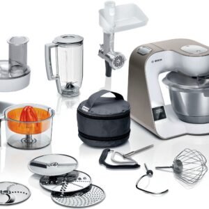 Küchenmaschine Serie 4 MUM5XW40, integr. Waage, Durchlaufschnitzler, weiß/champagner