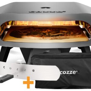 COZZE Pizzaofen Gas CLASSIC 42,5 cm 17" inkl. Hitzeschild & Abdeckhaube