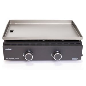 Grillfürst Plancha Grill 2 Brenner mit insgesamt 7 kW und Edelstahl Plancha