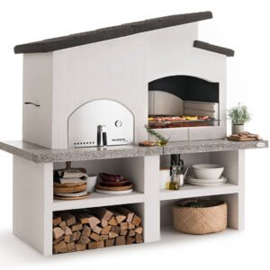 Palazzetti Grillkamin New Zealand 2 mit Pizzaofen inkl. Montagematerial