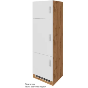 Held Möel Küchen Kühlschr.umau Sorrento 60x200xT60cm Nische Weiß-WotanEiche