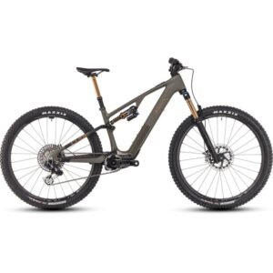 CUBE AMS HYBRID ONE44 C:68X SUPER TM 400X 29" Carbon E-Mountainbike 2025 dustyolive / gold