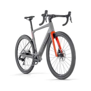 BMC ROADMACHINE 01 AMP X ONE Gravel E-Rennrad 2024 rhino grey/neon red