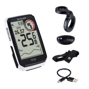 SIGMA ROX 4.0 Endurance GPS Fahrradcomputer - HR Set - weiß