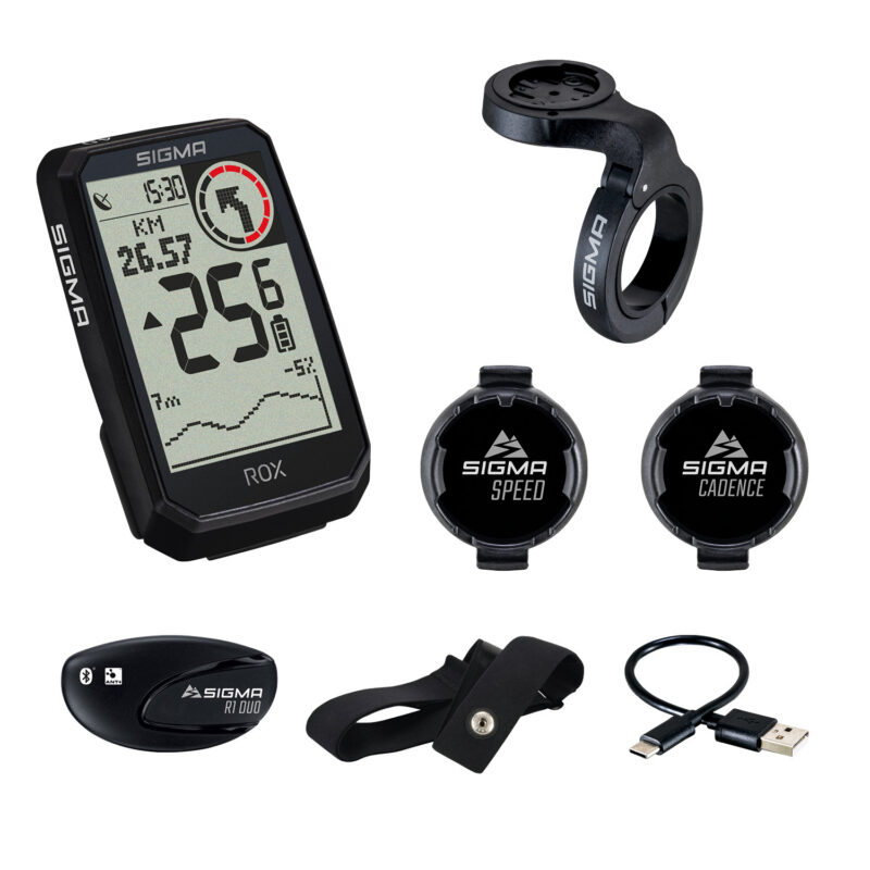 SIGMA ROX 4.0 Endurance GPS Fahrradcomputer - Sensor Set - schwarz
