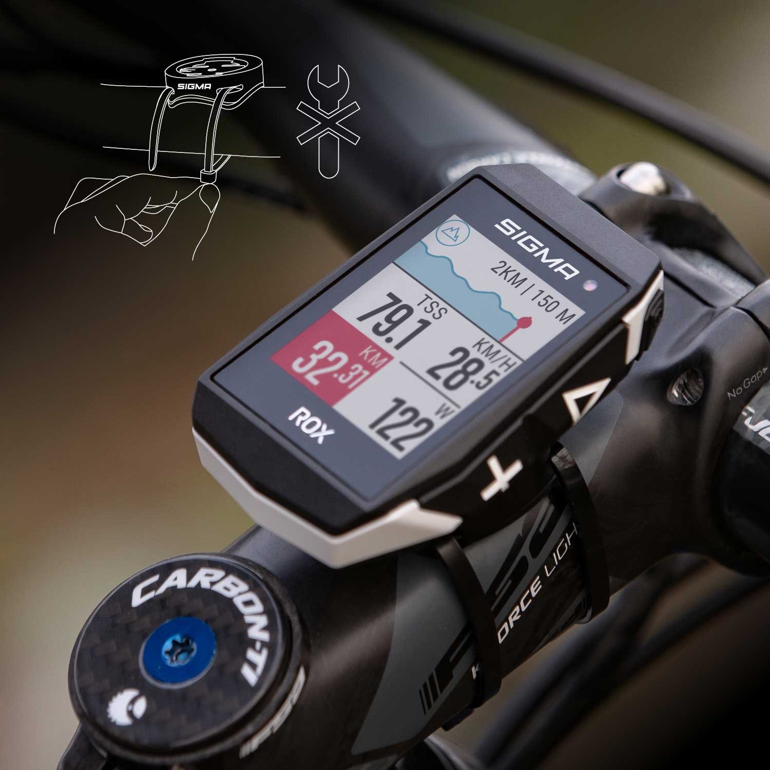 SIGMA ROX 11.1 EVO GPS Fahrradcomputer - Sensor Set - weiß – Bild 2