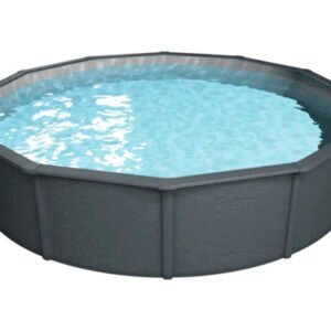 Aufstellpool Einbaupool Steinbach Teileinbaupool Stahlwandpool 360 x120 cm grau inkl.