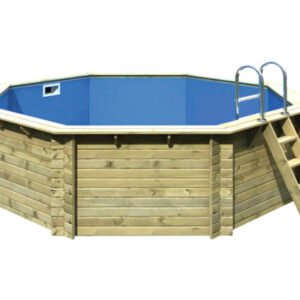 Aufstellpool Holzpool Set Karibu Classic 2A rund Ø 470x124 cm inkl.