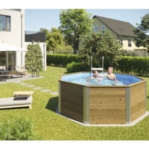 Aufstellpool Holzpool Set Weka 593 achteckig 310x310x116 cm inkl.