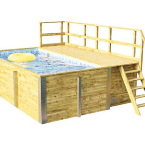 Aufstellpool Holzpool Set Weka 595 rechteckig 490x315x201 cm inkl.