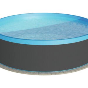 Aufstellpool Stahlwandpool Set Planet Pool rund 550x120 cm grau inkl.