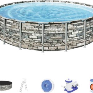 Bestway Aufstellpool Framepool Set rund 610x132 cm inkl.