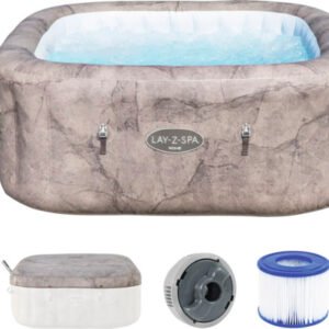 Bestway Lay-Z-Spa Rome Aufblasbarer Whirlpool braun 180 x 180 cm für 6 Personen