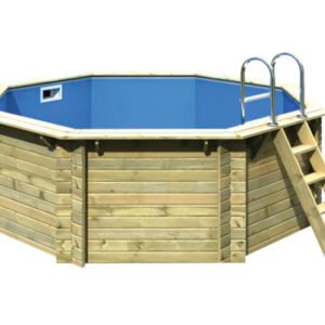 Karibu Aufstellpool Holzpool Set Classic 1A rund 400x124 cm inkl.