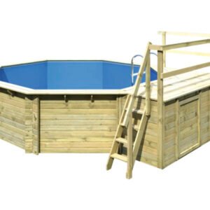 Karibu Aufstellpool Holzpool Set Classic 2C rund 470x124 cm inkl.