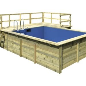 Karibu Aufstellpool Holzpool Set Grösse 2 rechteckig 582x483x124 cm inkl.