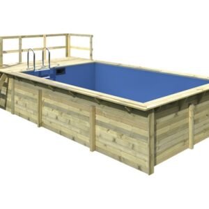 Karibu Aufstellpool Holzpool Set Grösse 3 rechteckig 672x353x124 cm inkl.