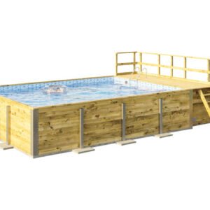 Weka Aufstellpool HolzpoolSet 595 rechteckig 650x490x201 cm inkl.