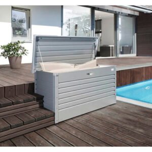 Auflagenbox FreizeitBox Biohort 100 193 l inkl. Gasdruckfedern 101 x 46 x 61 cm silbermetallic