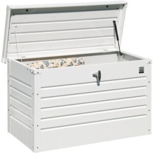 Biohort FreizeitBox 100 Auflagenbox 193 l inkl. Gasdruckfedern 101 x 46 x 61 cm weiß