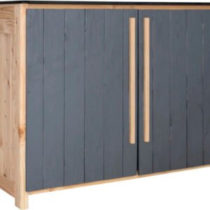 Gartenschrank Konsta Typ 603 Outdoorküche Douglasie Sideboard Flügeltür 120 x 58 x 92 cm anthrazit