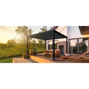 Mirador Deluxe Pergola Pfostenstärke 11 x 11 cm 300 x 300 x 250 cm anthrazit - ähnlich RAL7015