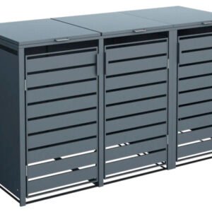 Mülltonnenbox WESTMANN Kubus 3 Metall 200 x 80 x 116 cm anthrazit