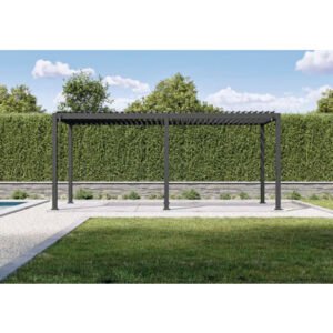 Pergola Mirador 3x6 Lamellendach 11 x 11 cm Pfosten 600 x 300 cm anthrazit  ähnlich RAL7015